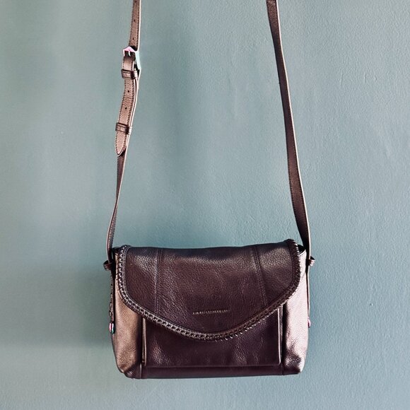 AIMEE KESTENBERG All For Love Crossbody - Black Leather with Rainbow Hardware - Picture 3 of 16